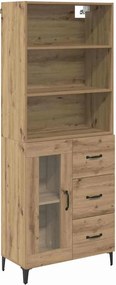 vidaXL Magasfiú fiókkal Artisan tölgy 69,5 x 34 x 180 cm Faanyag