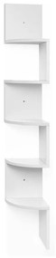 CIK-CAK polc/könyvtár, 20x20x127,5cm, fehér Vasagle