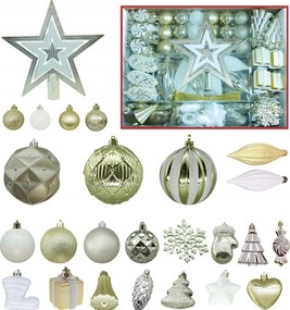 100 db-os karácsonyfadísz szett – Karácsonyi dekoráció a karácsonyfádra