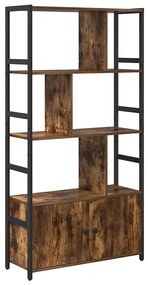 Könyvespolc Füstölt tölgy 80 x 30 x 155.5 cm Faanyag