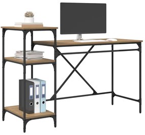 vidaXL Asztal Artisan tölgy 135 x 50 x 90 cm Faanyag