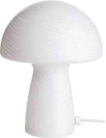 FUNGI TOWN üveg asztali lámpa, fehér