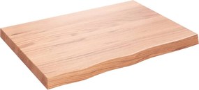 vidaXL világosbarna kezelt tömör tölgyfa fali polc 80x60x(2-6) cm