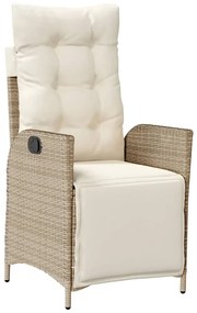 5 részes bézs polyrattan kerti étkezőgarnitúra párnákkal
