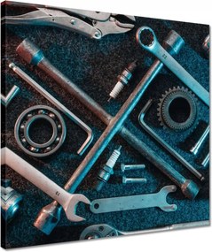 Vászonkép 40x40 Csapágyak csavarkulcsok