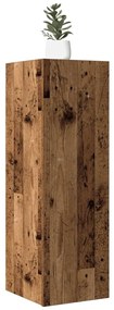 2 db antik fa színű szerelt fa TV-szekrény 30,5 x 30 x 90 cm