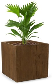Timberflor, kaspó, 55x50x55 cm, üveglaminát, beltéri és kültéri használatra, barna