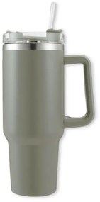Termosz bögre szívószállal TERMOS 1000 ml, szürke