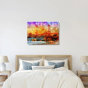 Kép - Golden Gate, San Francisco, Kalifornia (üvegen) (70x50 cm)