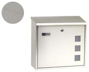 Rozsdamentes acél postaláda ablakokkal, hátsó bedobó nyílással