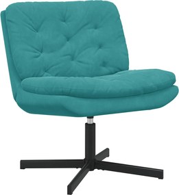 vidaXL Forgatható Pihenőszék Türkiz 63 x 75 x 76 cm Bársony