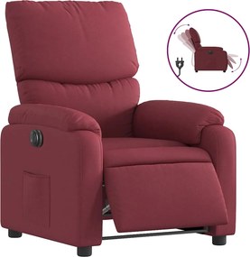vidaXL bordó szövet elektromos dönthető fotel