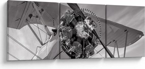 Kép - Repülőgépek (órával) (90x30 cm)