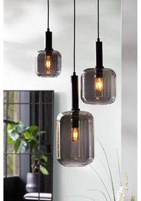 Szürke mennyezeti lámpa üveg búrával ø 21 cm Lekar – Light &amp; Living