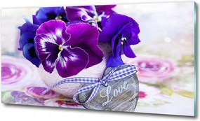 Fotó üvegkép Lila tulipánok 125x50