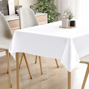 Goldea dekoratív asztalterítő rongo deluxe - fehér, szatén fényű 120 x 140 cm