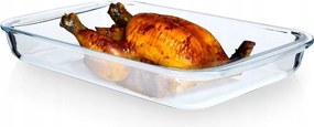 Hőálló Üveg Edény Téglalap Alakú Sütéshez 3L