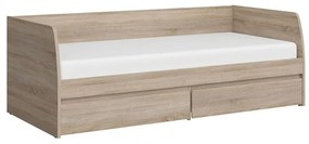 Egyszemélyes ágy 90 cm Nordanas 28 (szonoma tölgy) (ágyráccsal) (tárolóhellyel). 1097190