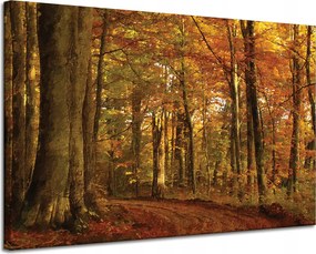 Vászonkép Pasztell stílus Fák Erdő Ősz 120x80 cm