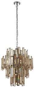 Endon 72744 - VIVIANA 12xE14/40W/230V füstös kristály csillár láncon