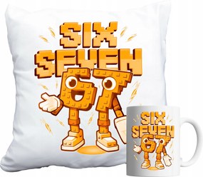 Bögre És Párna Szett Six Seven 67 Steal A Brainrot Ajándék Név