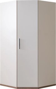 Milano gardróbszekrény, fehér-barna, 95 cm