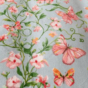 Mikroplüss ágyneműhuzat RÓZSASZÍN PILLANGÓ szürke Ágyneműhuzat mérete: 70 x 80 cm | 140 x 200 cm