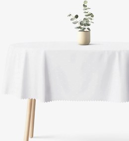 Goldea ünnepi ovális teflonos terítő - fehér alapon fényes négyzetek 140 x 220 cm