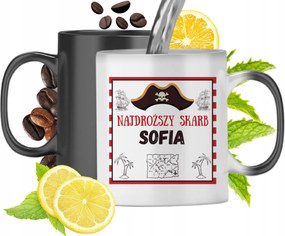 Mágikus bögre Szófiának Fekete matt nyomott mintával 330ml