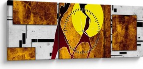 Egy őskori festmény képe (órával) (90x30 cm)