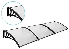 Műanyag előtető több méretben és színben-300x90 cm-fekete