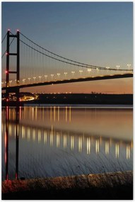 Poszterek 60x90 Kivilágított híd éjszaka