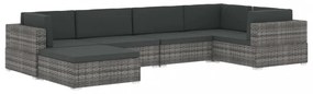 vidaXL 1 db fekete polyrattan moduláris sarokfotel párnákkal