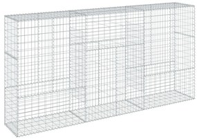 horganyzott vas gabion kosár fedéllel 300 x 50 x 150 cm