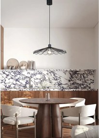 Fekete fém függőlámpa fém búrával ø 50 cm Margarita – Reality