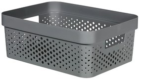 Infinity Dots szürke tárolókosár, 11 l - Curver