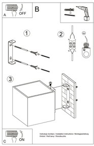 Brilagi -  LED Fali lámpa MURO 1xG9/4W/230V fekete