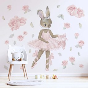Gario Falmatrica gyerekeknek Pastel bunnies - nyuszi balerina és rózsák Méret: L