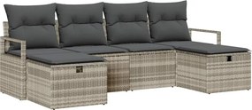 vidaXL Kanapé Szett párnával 5 pcs polirattan