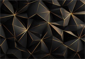 Fotótapéta Absztrakt 3D Fekete Arany Falra Hálószoba Nappali 150x105