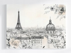 Poszter Város Panoráma Építészet Párizs Vázlat 100x75