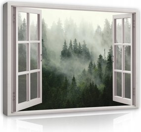 Vászonkép Falra Ablak Erdő Vászon Nappaliba 80x60
