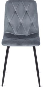 Szürke bársony étkezőszék ROBIN Belföldi Raktárról