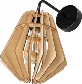 Led fali lámpa 1x E27 Loft Edison Led tükör fa