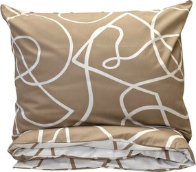 Merlot barna pamut ágyneműhuzat TiaHome - 1x Párna 90x70cm, 1x Paplan 140x200cm