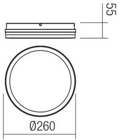 Redo 90290 - ISOLA LED kültéri mennyezeti lámpa s érzékelővel, 24W, IP54