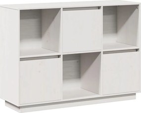 vidaXL fehér tömör fenyőfa tálalószekrény 110,5x35x80 cm