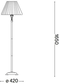 Ideal Lux - Állólámpa FIRENZE 1xE14/40W/230V arany