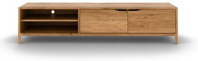 Natúr színű tölgyfa TV-állvány 200x48 cm Twig – The Beds