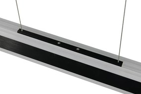 Matt fekete LED függőlámpa fém búrával Arcola – Trio